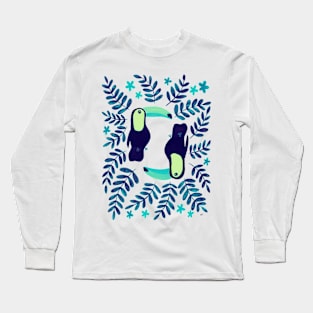 Toucans Pattern - Neon Long Sleeve T-Shirt